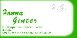 hanna ginter business card